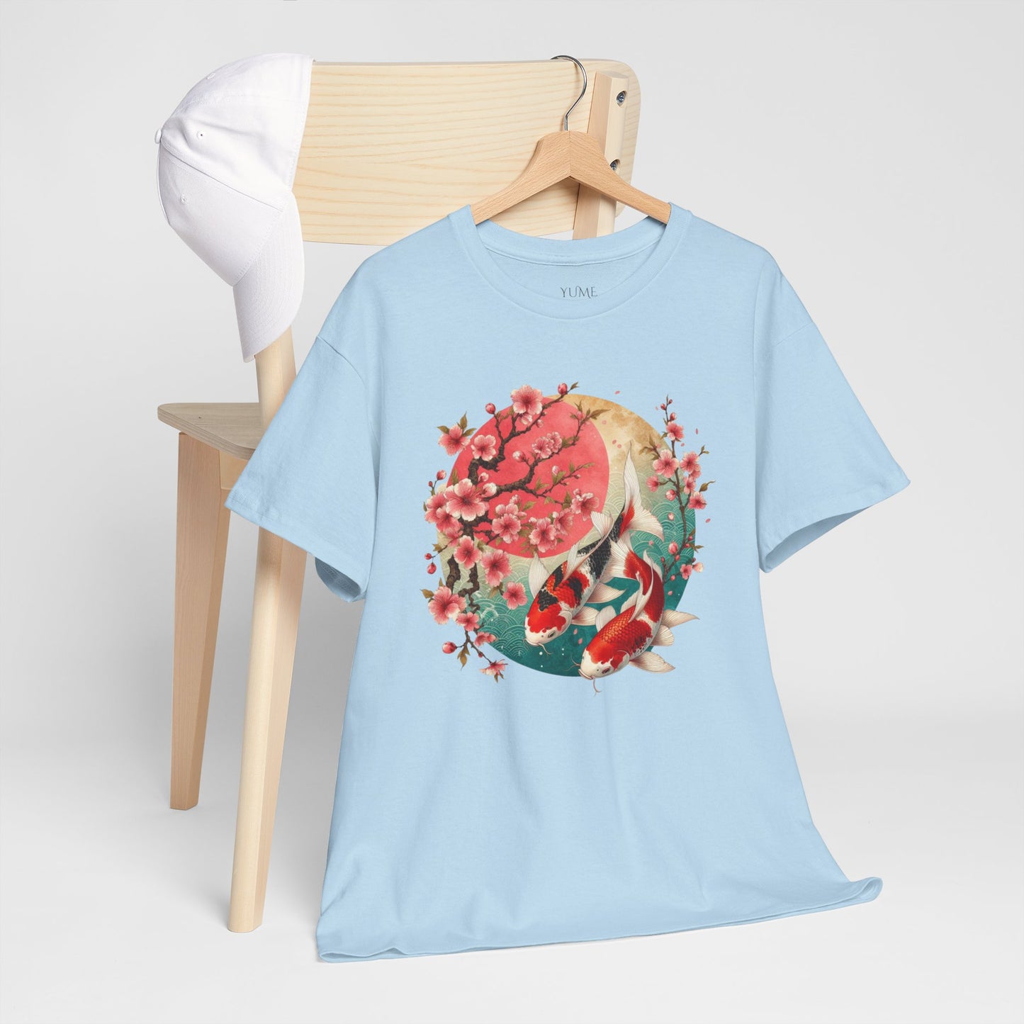 Elegant Koi and Cherry Blossom T-Shirt