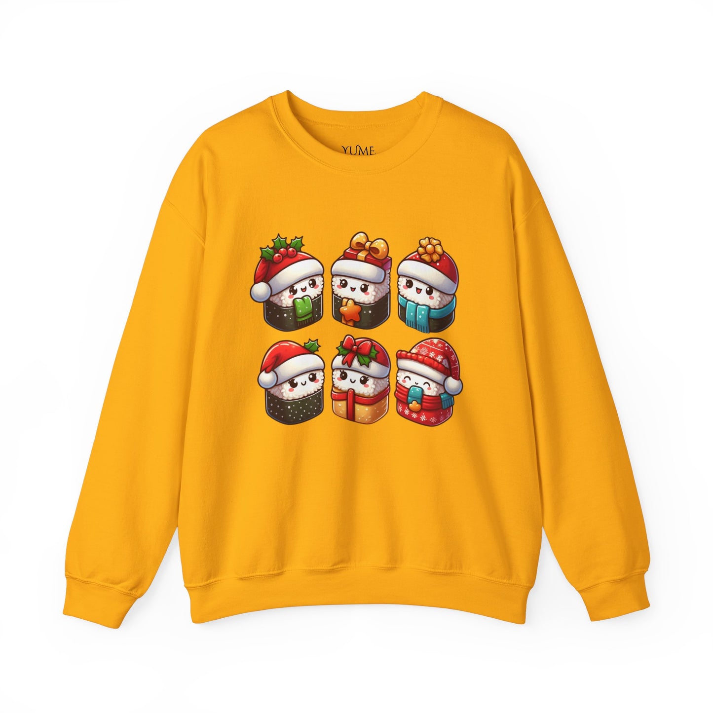 Festive Sushi Roll Santa Sweatshirt - Kawaii Christmas Sweater
