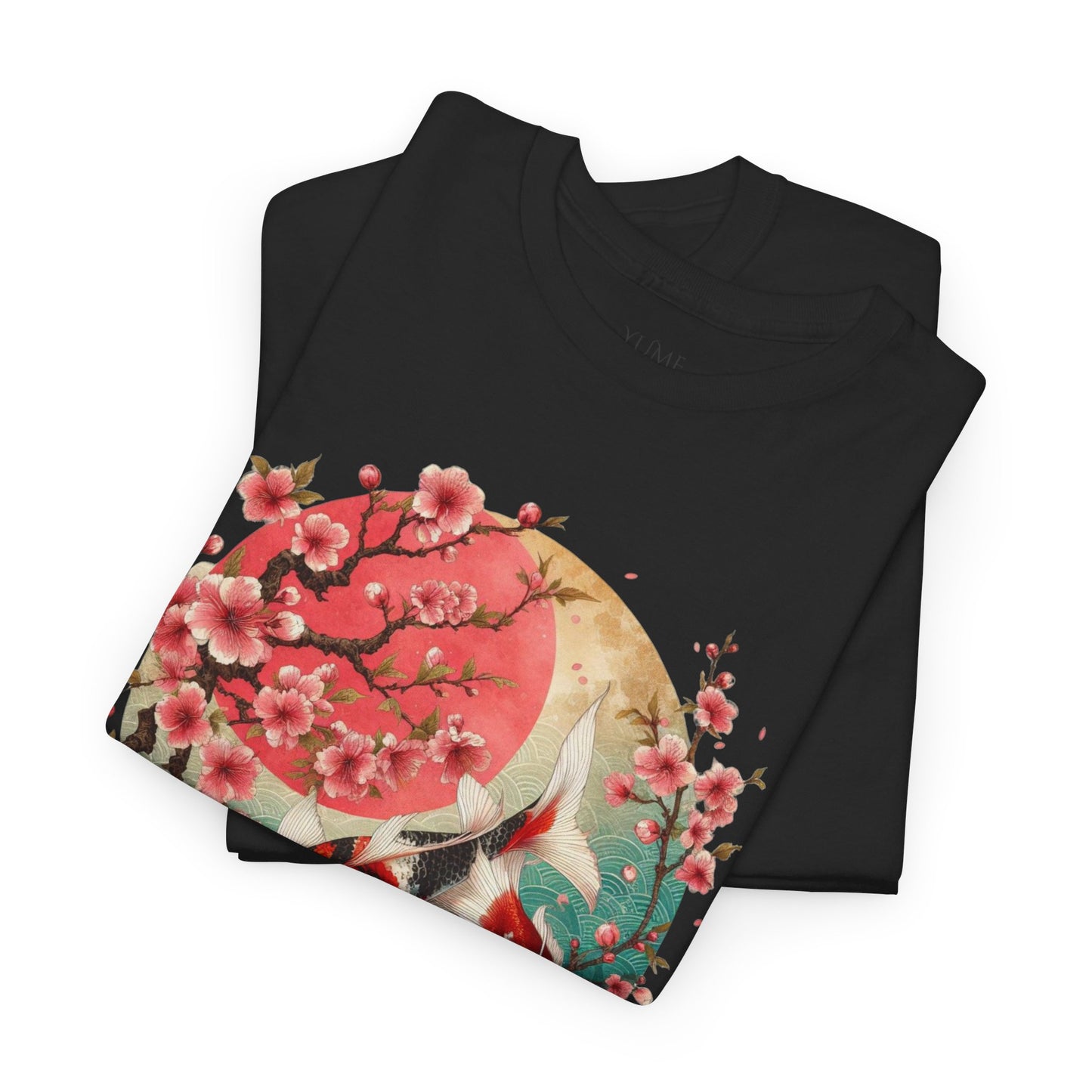 Elegant Koi and Cherry Blossom T-Shirt