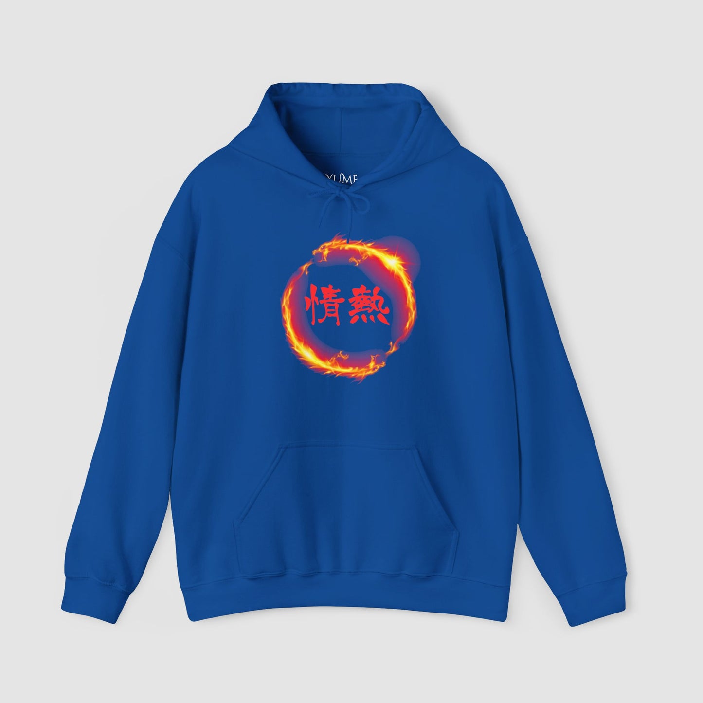 Fueled by "Passion" Hoodie - Dragon Flame Kanji Design