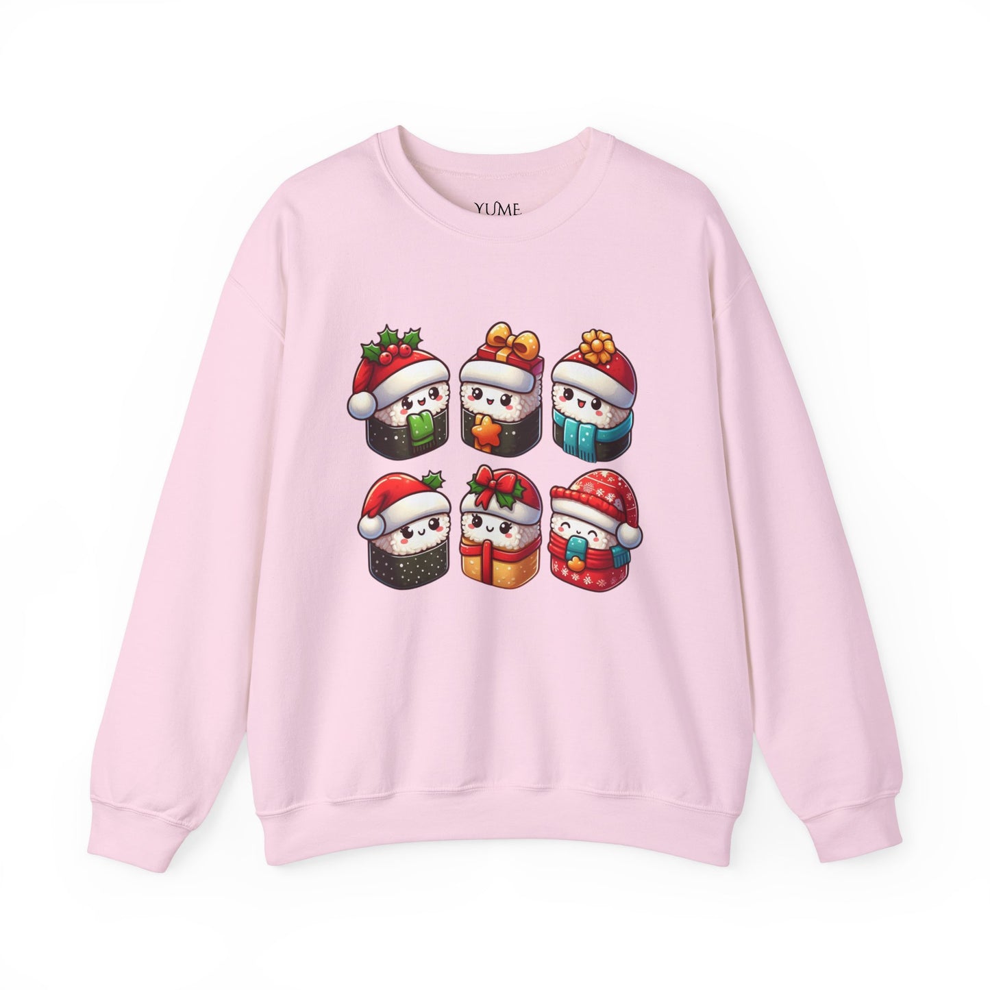 Festive Sushi Roll Santa Sweatshirt - Kawaii Christmas Sweater