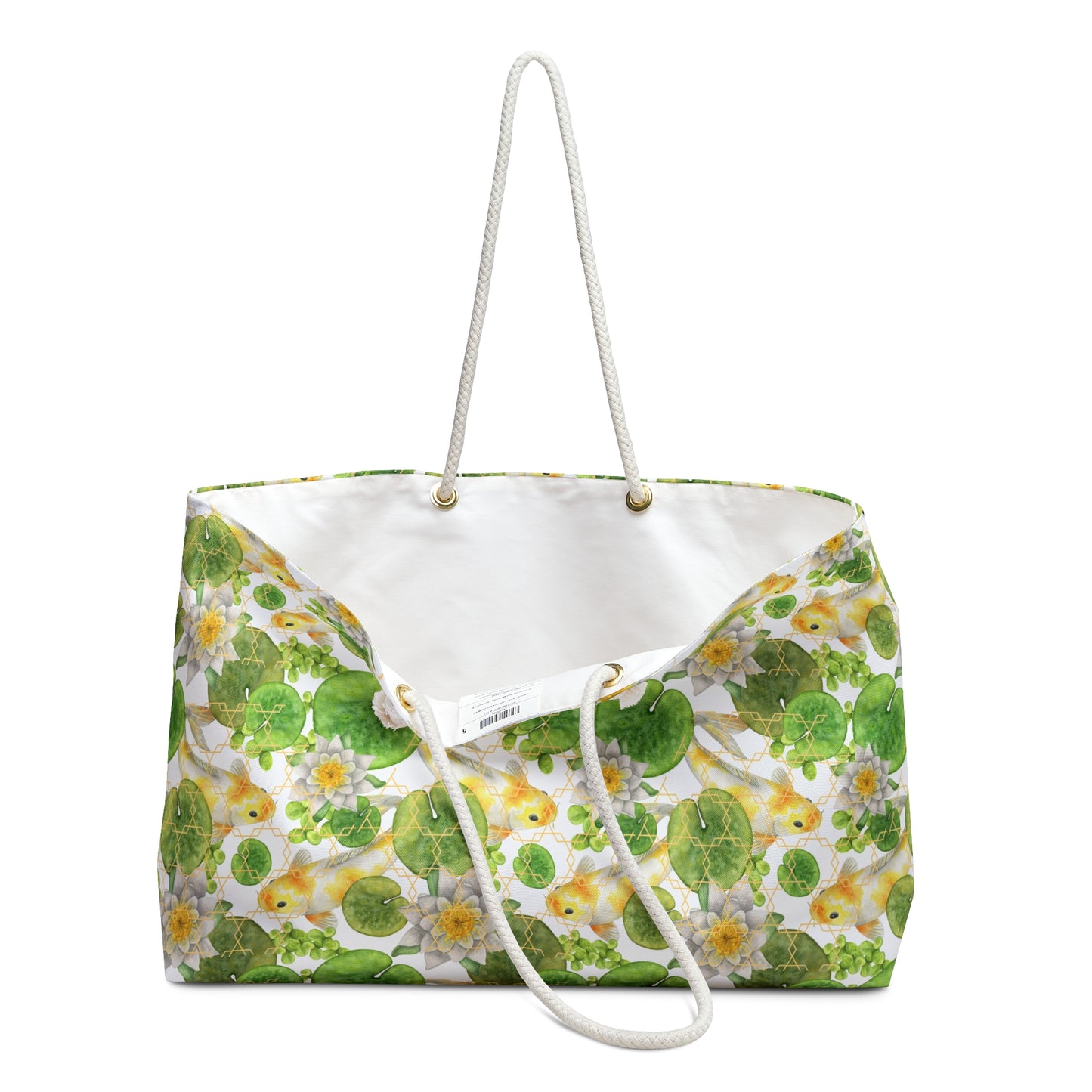 Japanese Koi Fish with Lotus Leaf- Weekender Bag