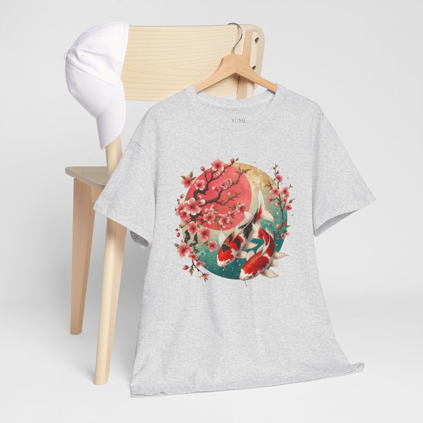 Elegant Koi and Cherry Blossom T-Shirt