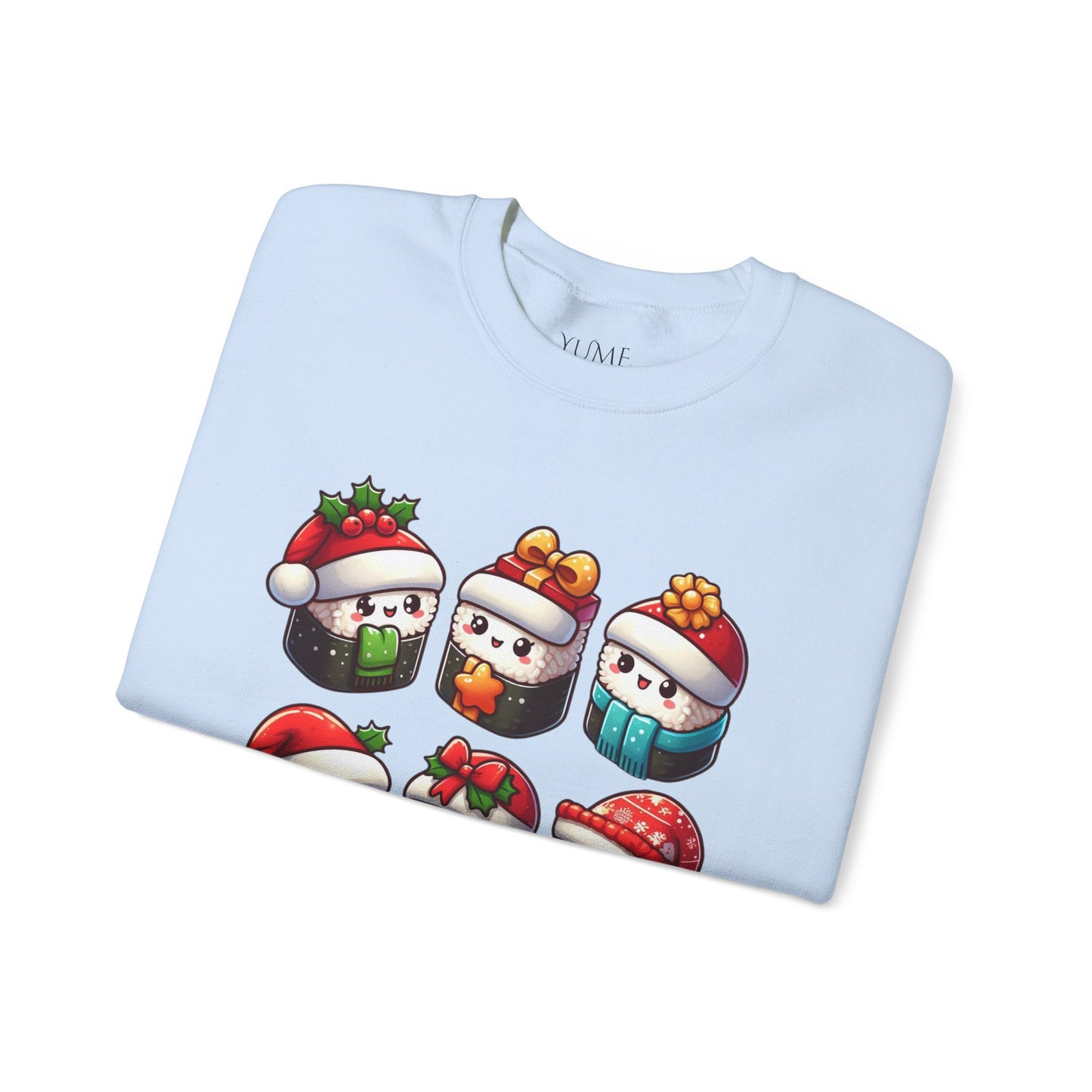 Festive Sushi Roll Santa Sweatshirt - Kawaii Christmas Sweater