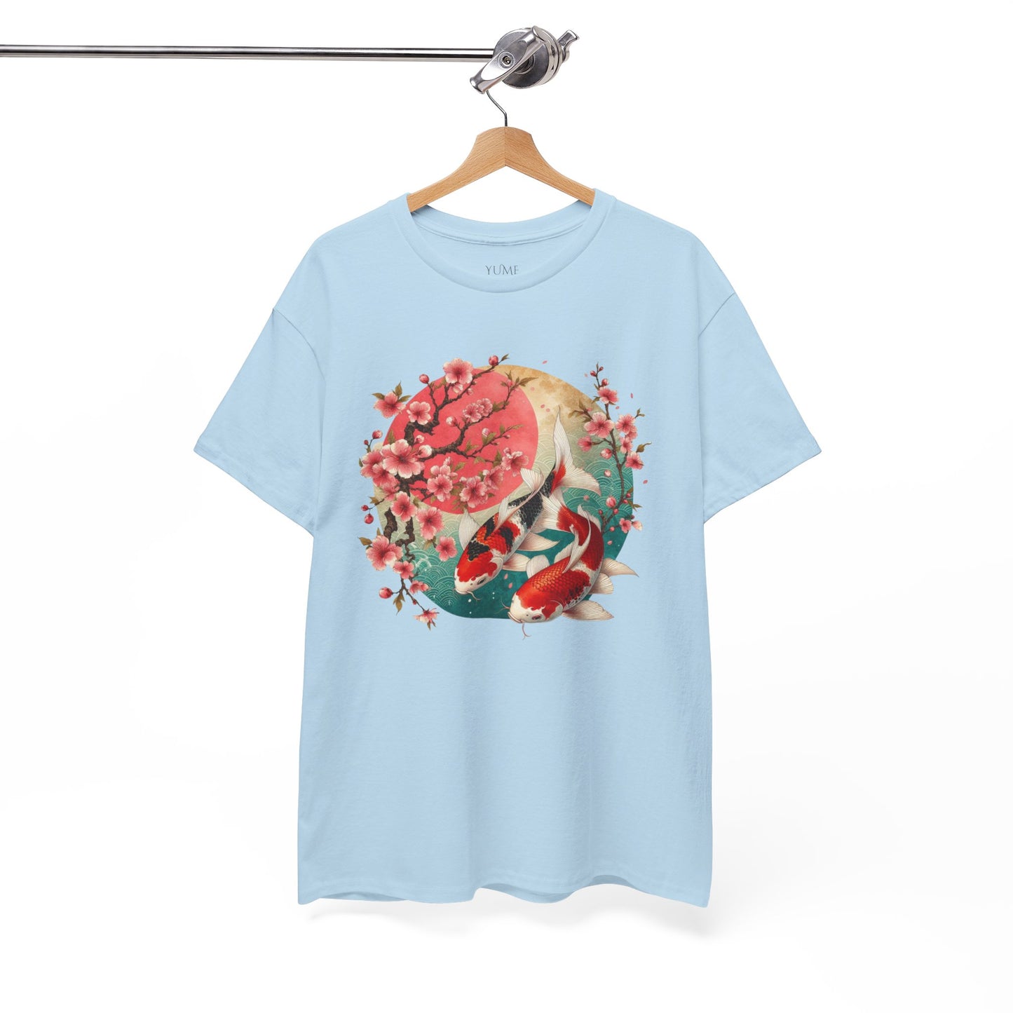 Elegant Koi and Cherry Blossom T-Shirt