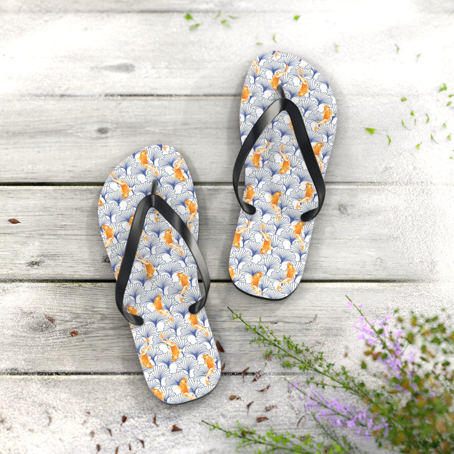Japanese Orange Koi Fish - Flip Flops