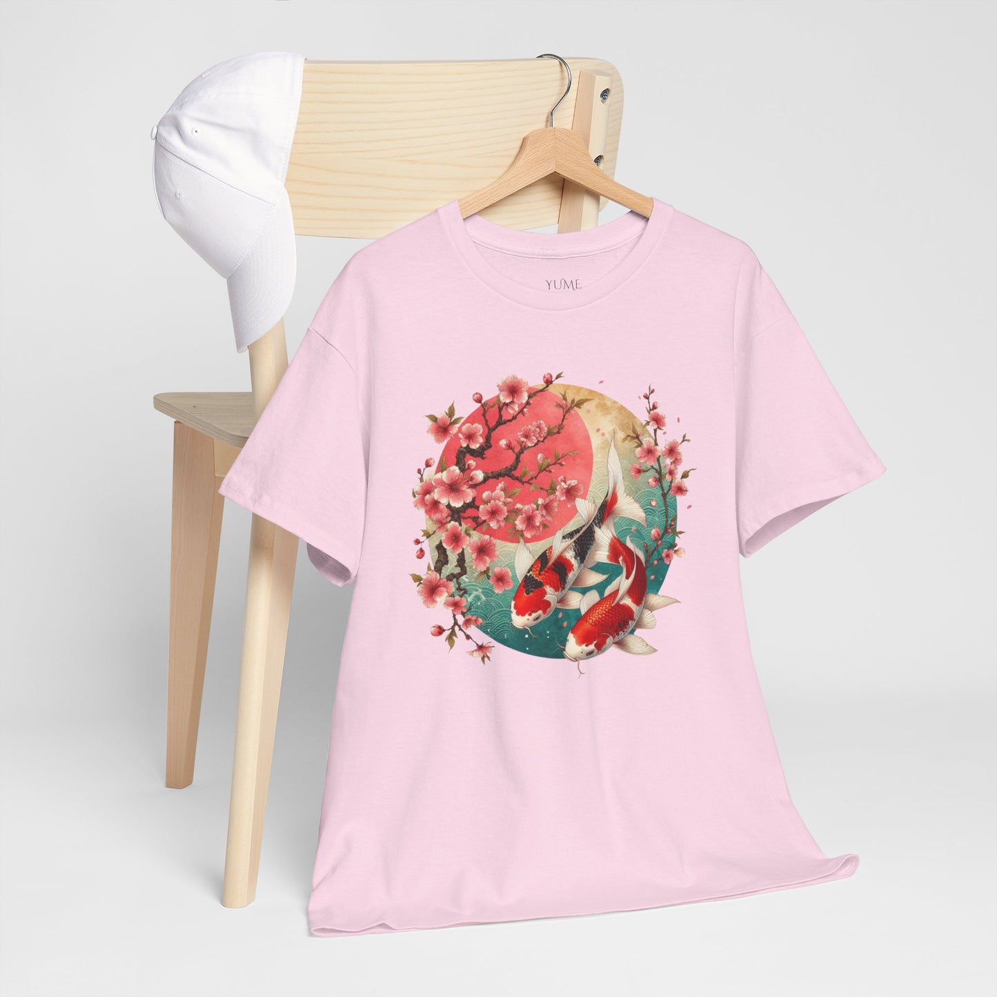 Elegant Koi and Cherry Blossom T-Shirt