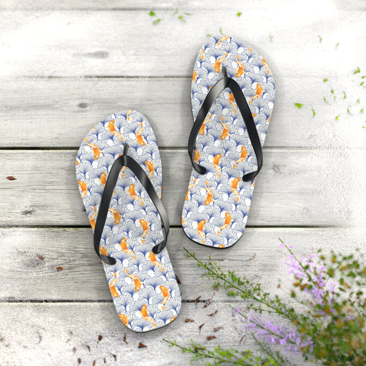 Japanese Orange Koi Fish  - Flip Flops