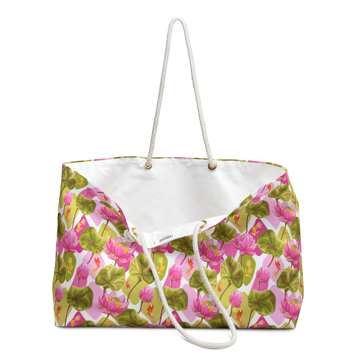 Japanese Koi Fish with Pink Lotus - Weekender Bag