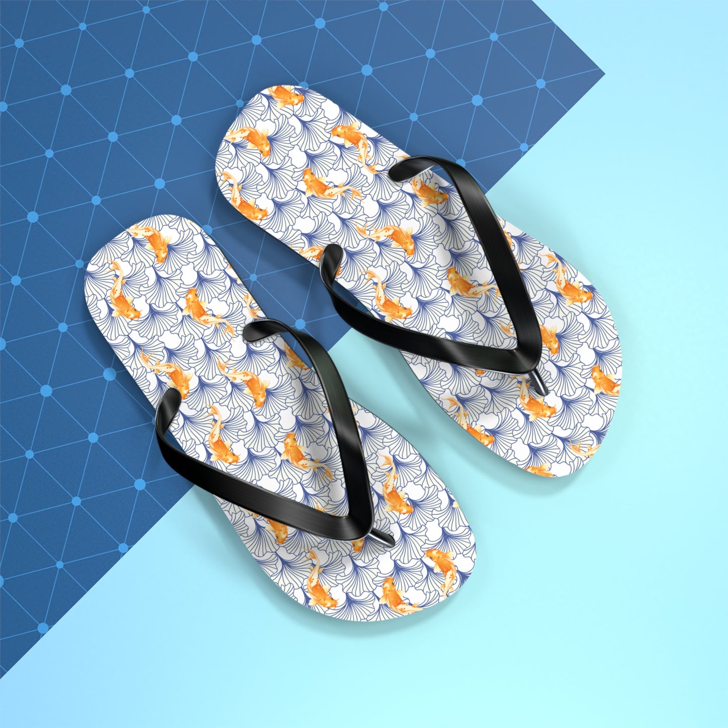 Japanese Orange Koi Fish - Flip Flops