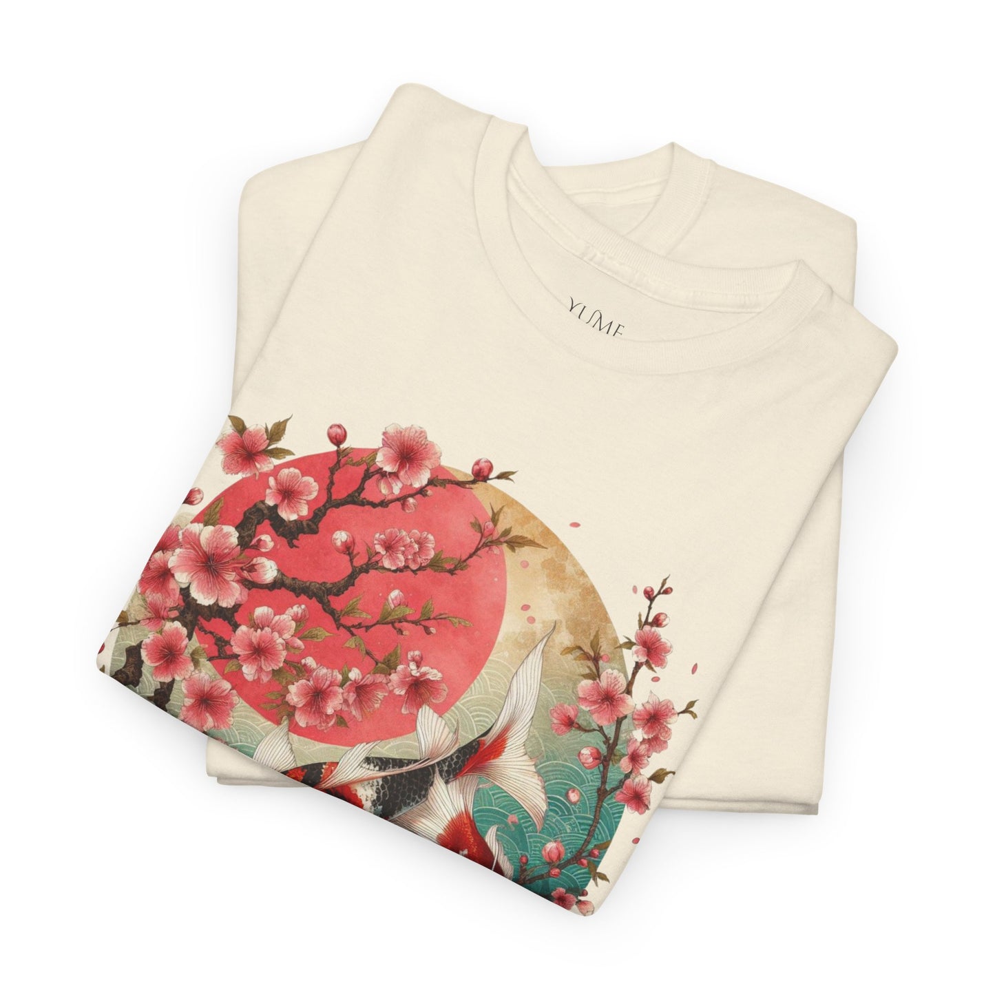 Elegant Koi and Cherry Blossom T-Shirt