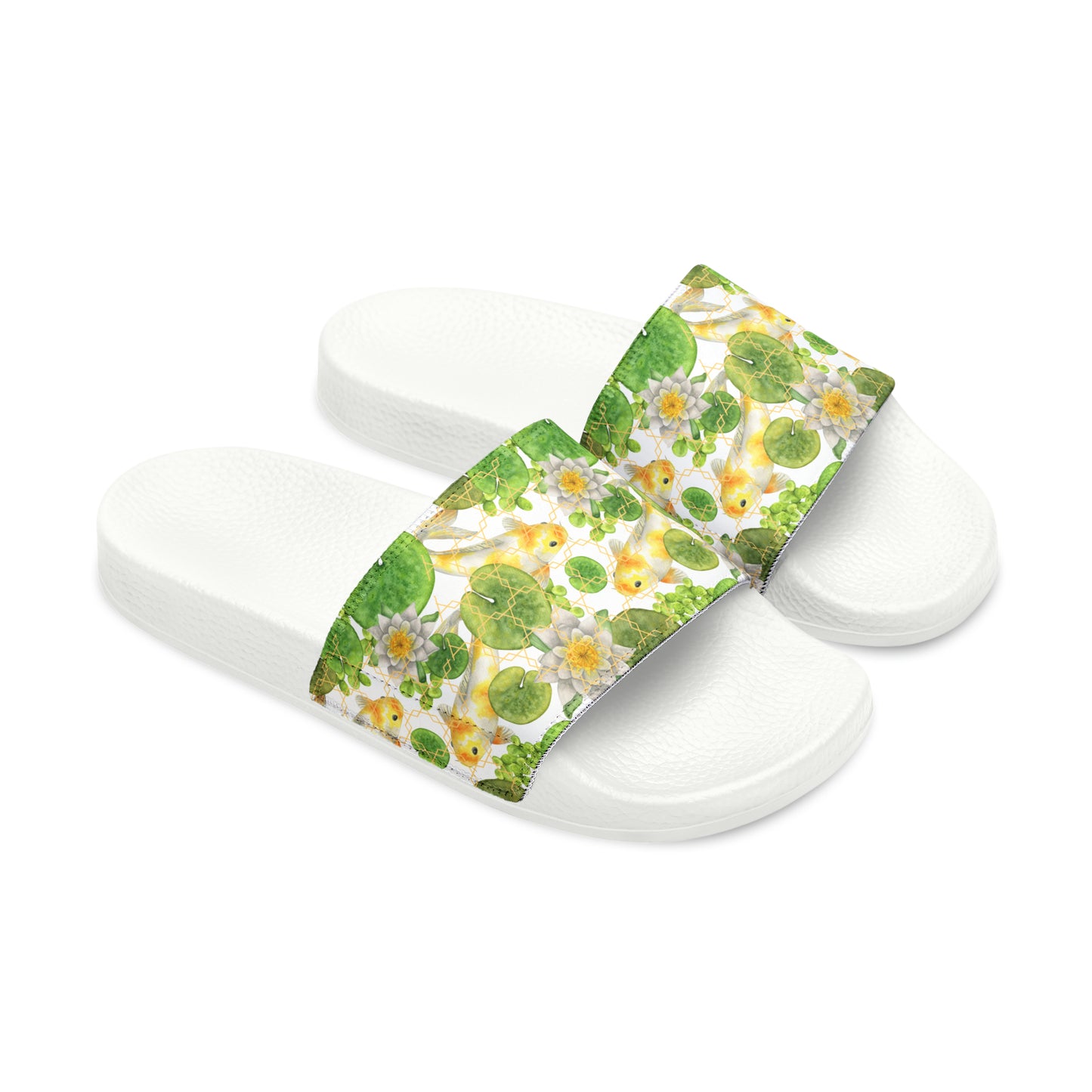 Japanese Koi Fish with Lotus Leaf - Women's Sandals