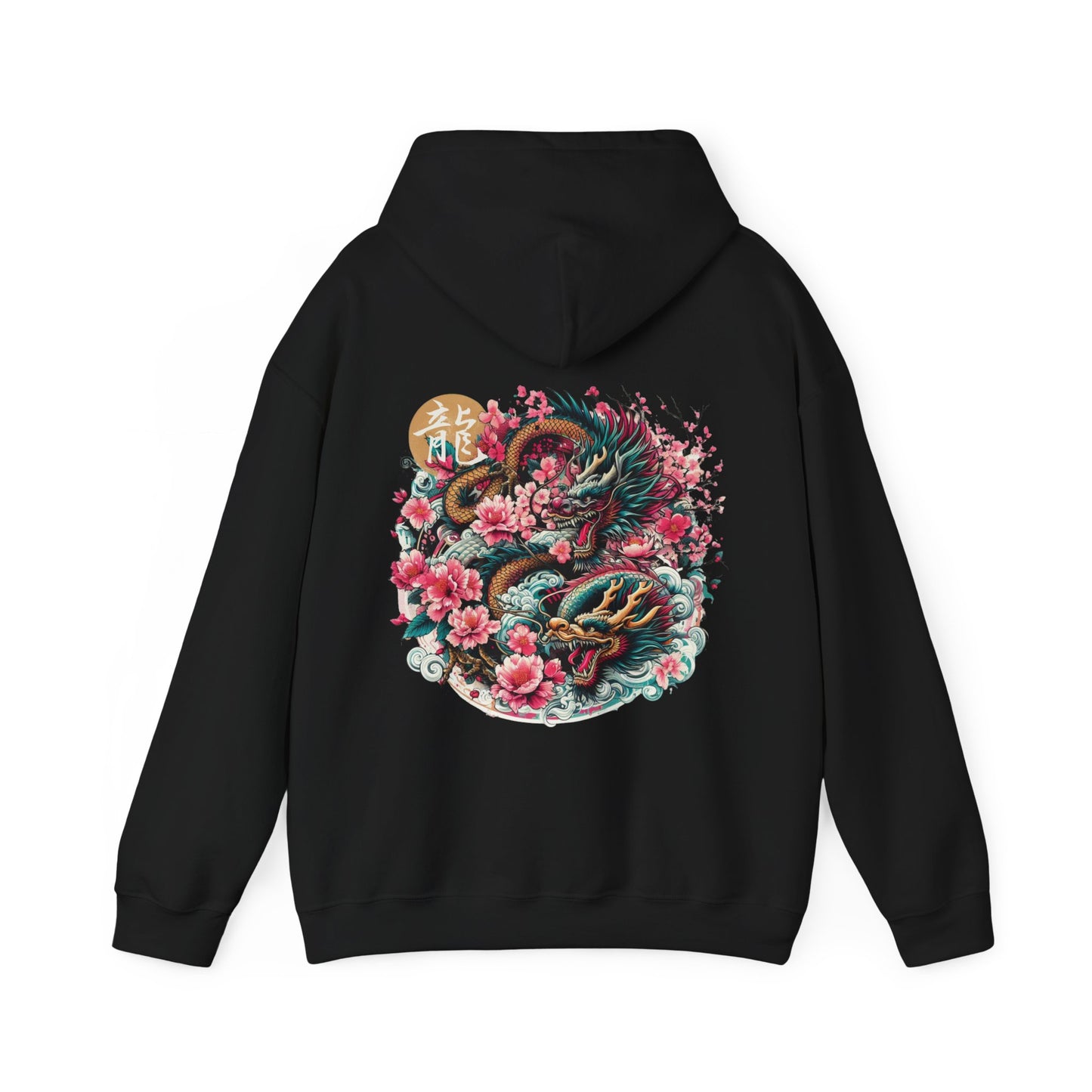 Dragon & Sakura Hoodie - Japanese Art-Inspired Bold Hoodie
