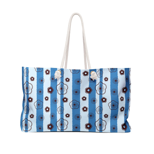 Japanese Sakura with Blue Stripe - Weekender Bag