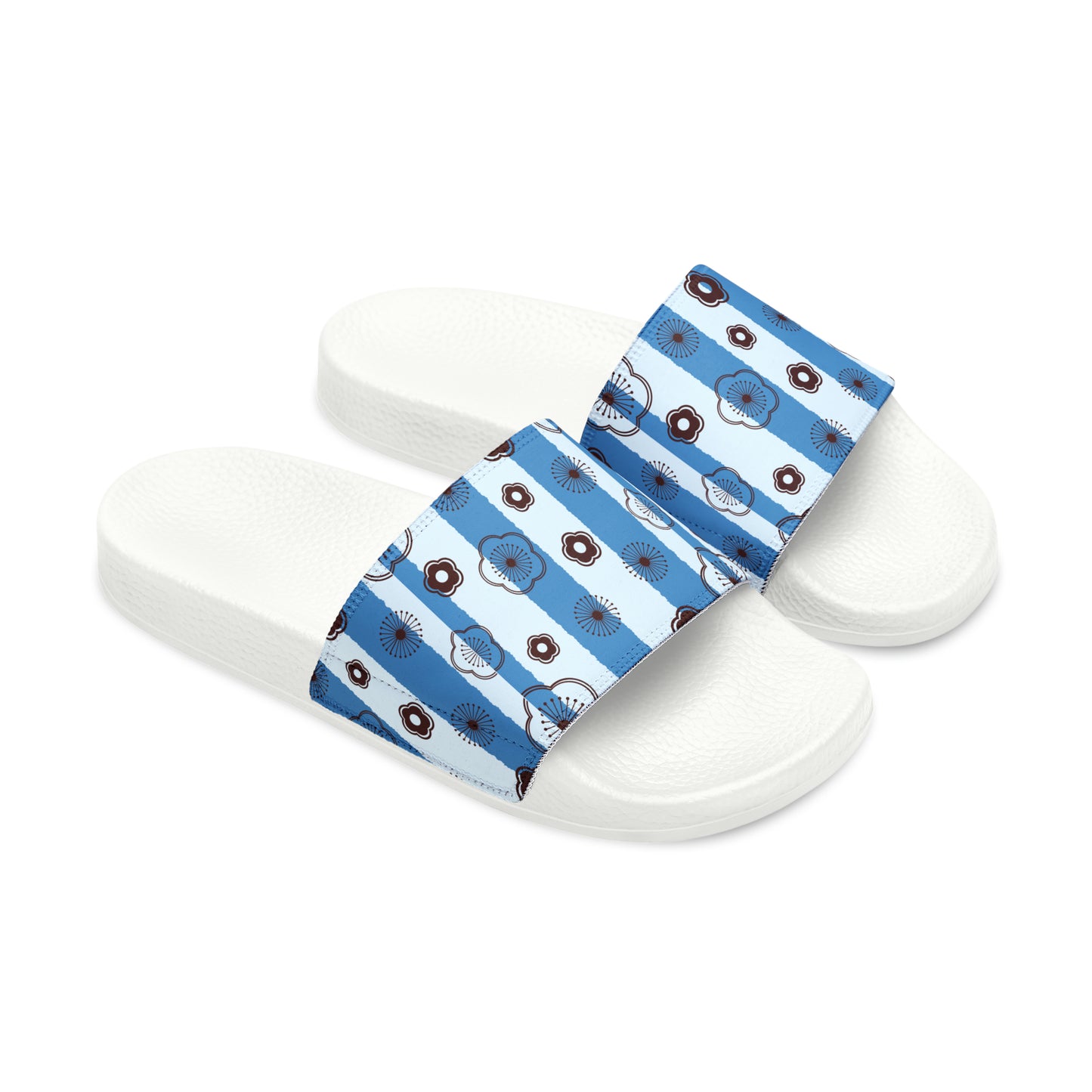 Japanese Sakura with Blue Stripe - Women's Sandals