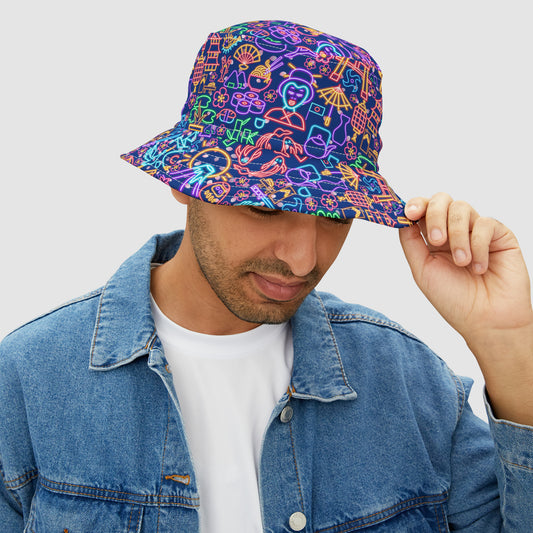 Neon Japan Bucket Hat Purple