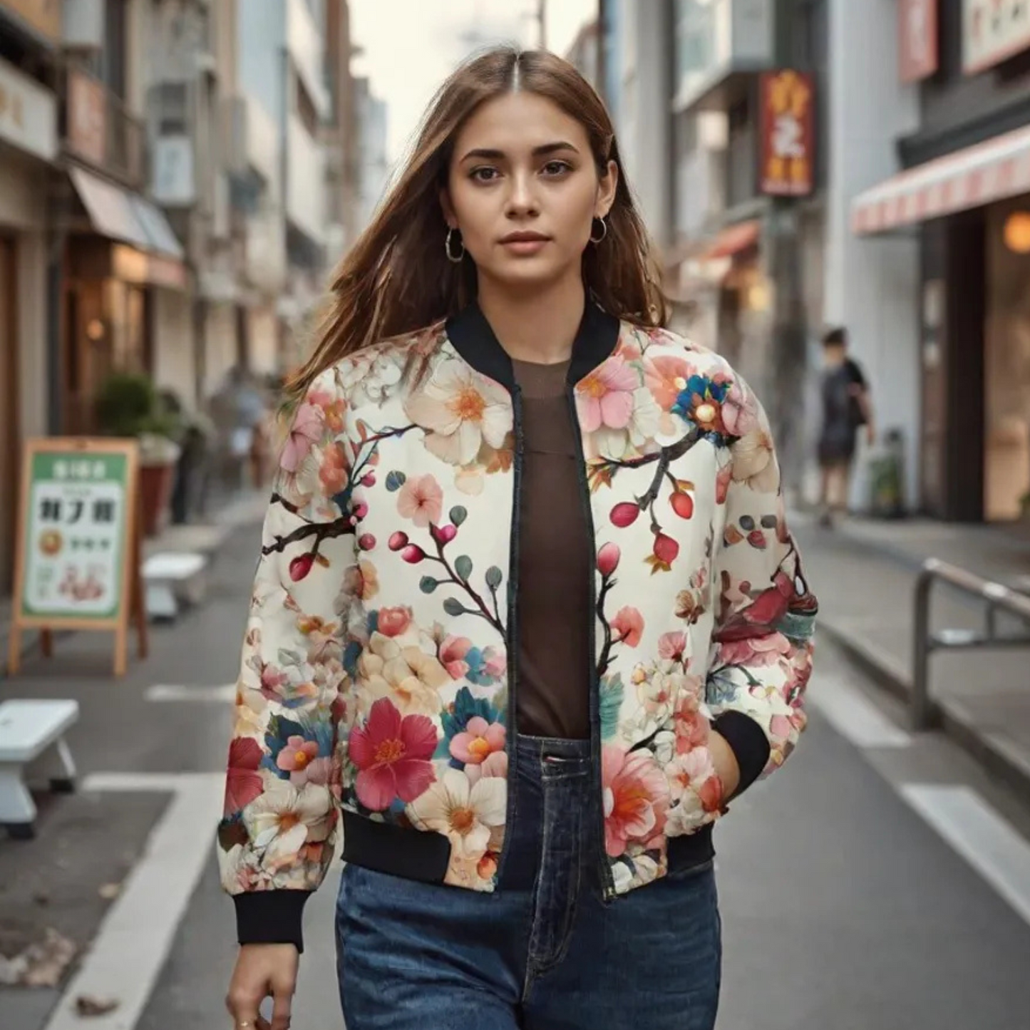 Cherry Blossom Women's Bomber Jacket
