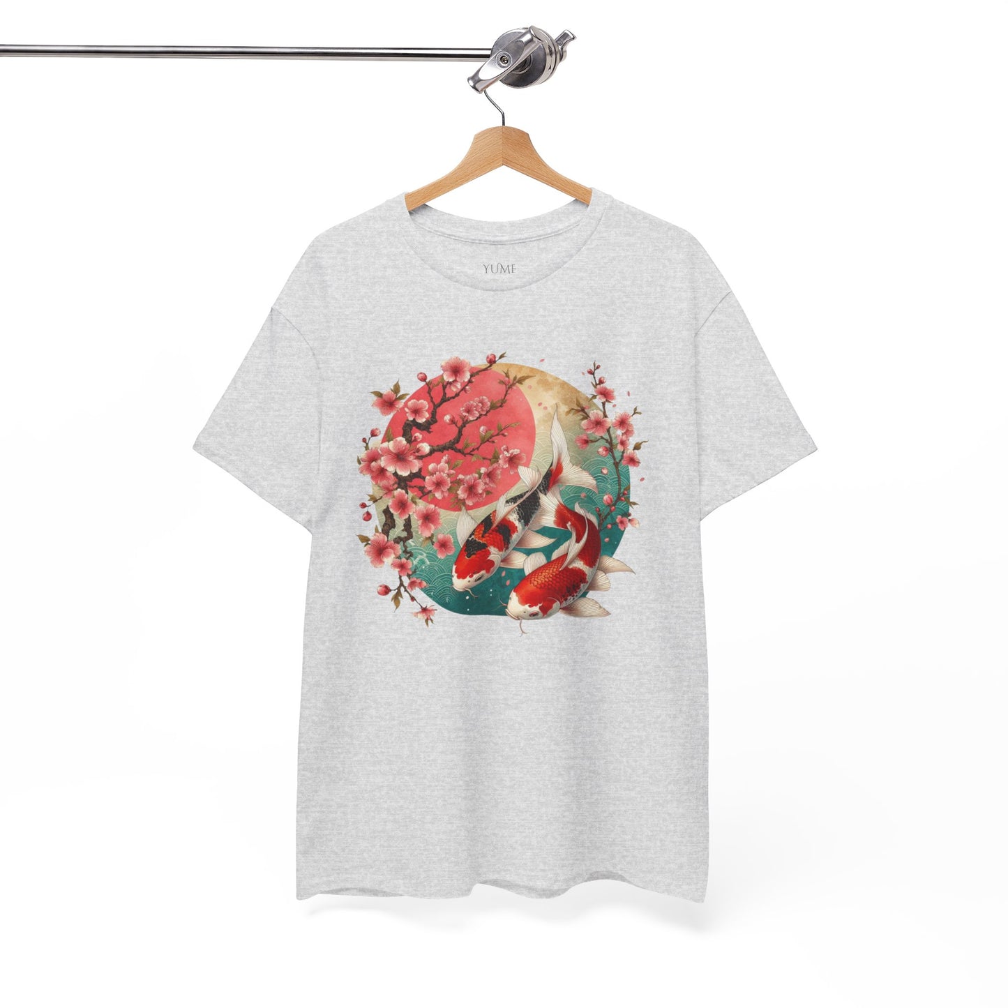 Elegant Koi and Cherry Blossom T-Shirt