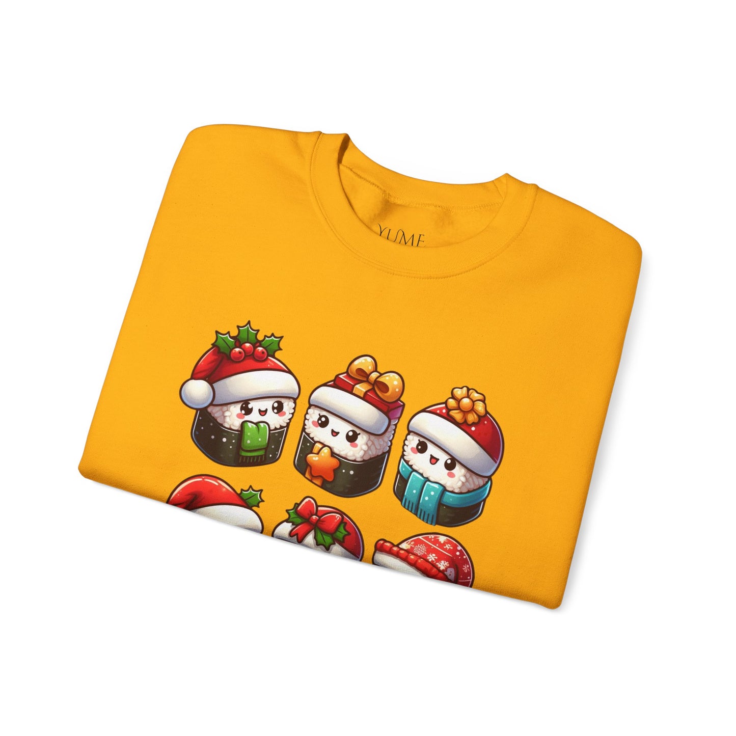 Festive Sushi Roll Santa Sweatshirt - Kawaii Christmas Sweater