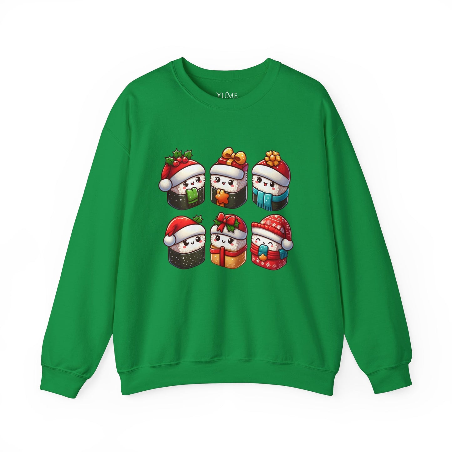 Festive Sushi Roll Santa Sweatshirt - Kawaii Christmas Sweater