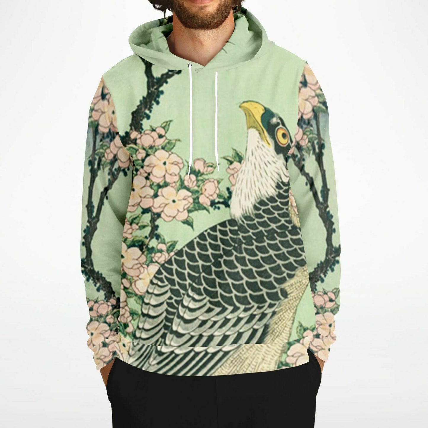 Hokusai "Hawks Above Cherry Blossoms" Hoodie