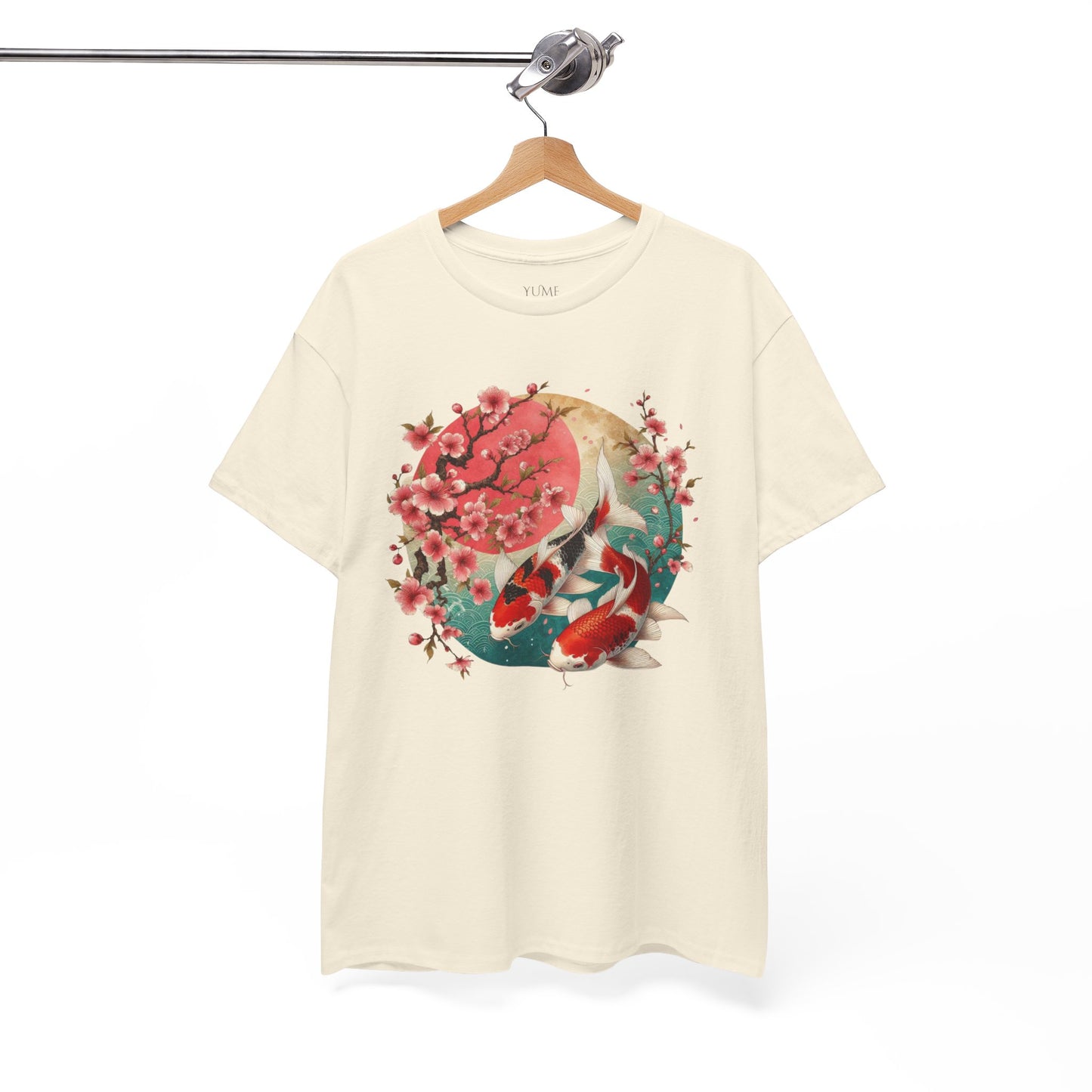 Elegant Koi and Cherry Blossom T-Shirt