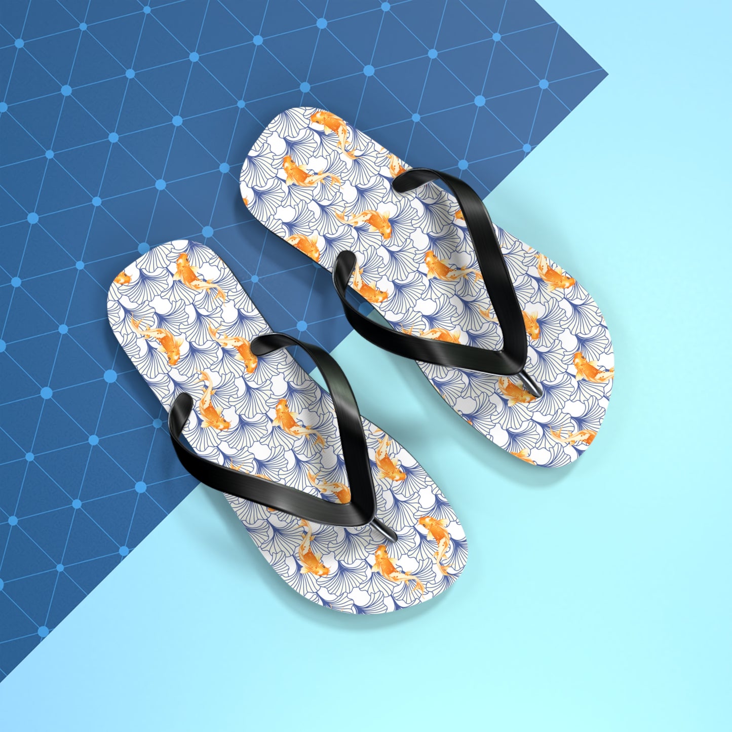 Japanese Orange Koi Fish - Flip Flops