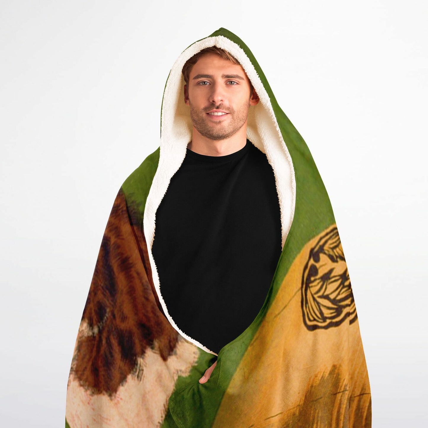 Hooded Blanket Micro Fleece - AOP