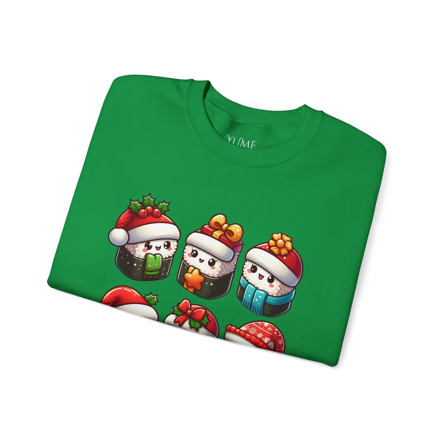 Festive Sushi Roll Santa Sweatshirt - Kawaii Christmas Sweater