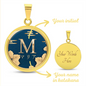 Personalized Elegance: Steel Necklace with Custom Initial & Name in Japanese Katakana