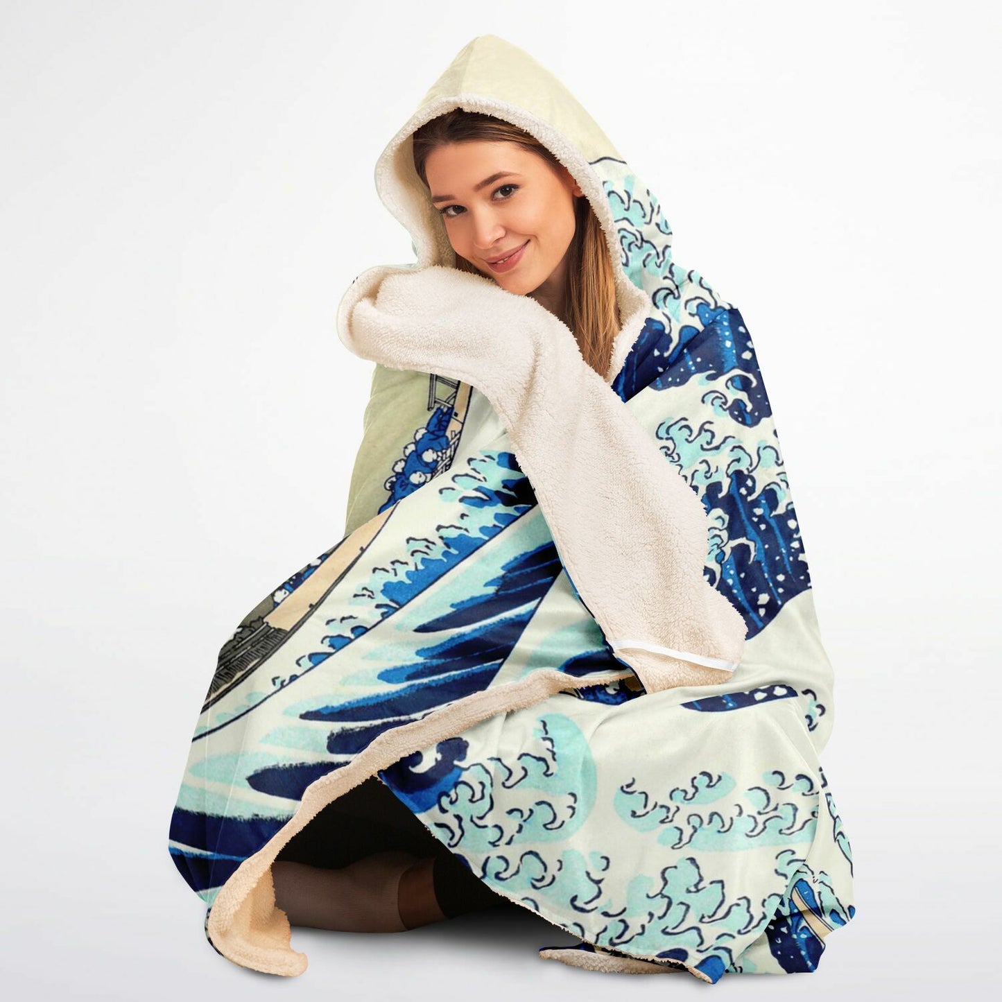 Hooded Blanket Micro Fleece - AOP