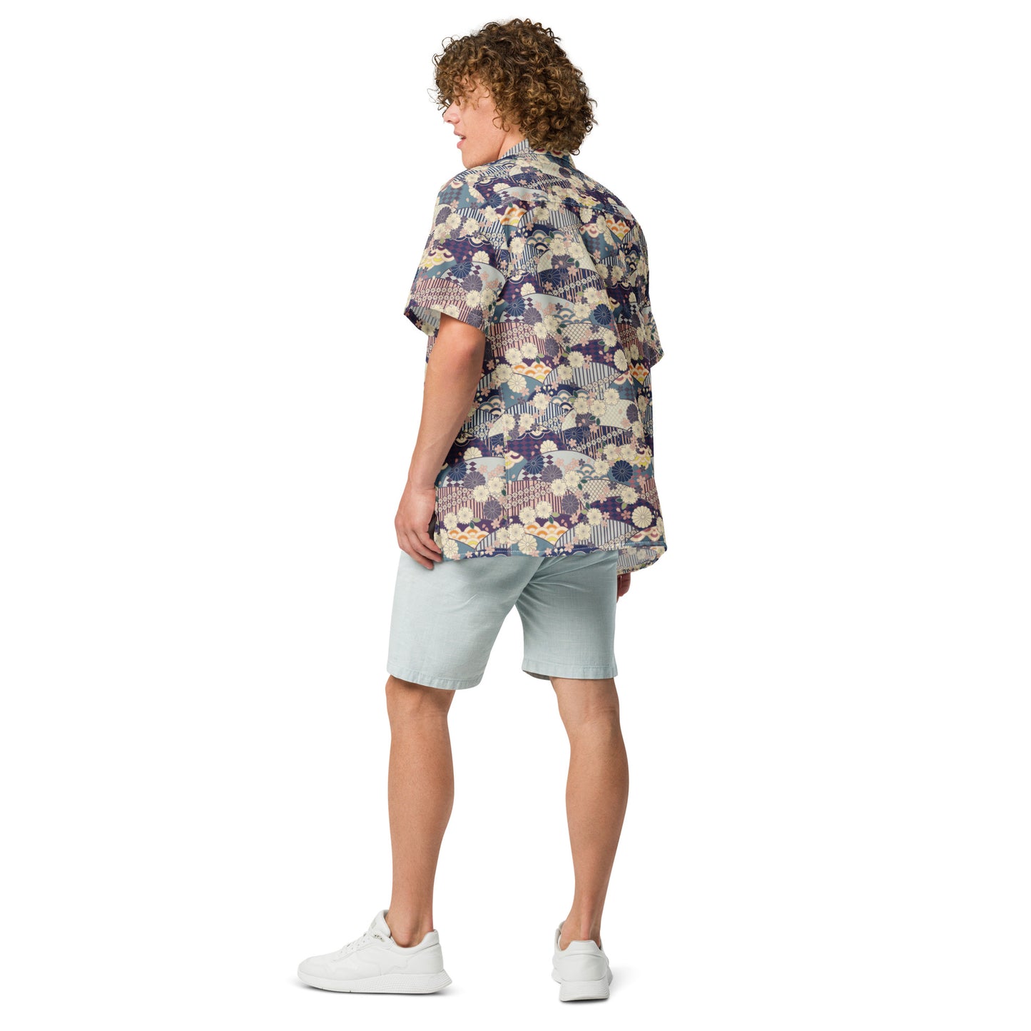 Wear the Beauty of Japan - Purple Unisex Button Shirt