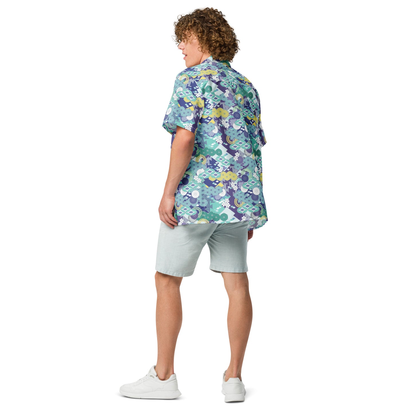 Wear the Beauty of Japan - Blue Unisex Button Shirt
