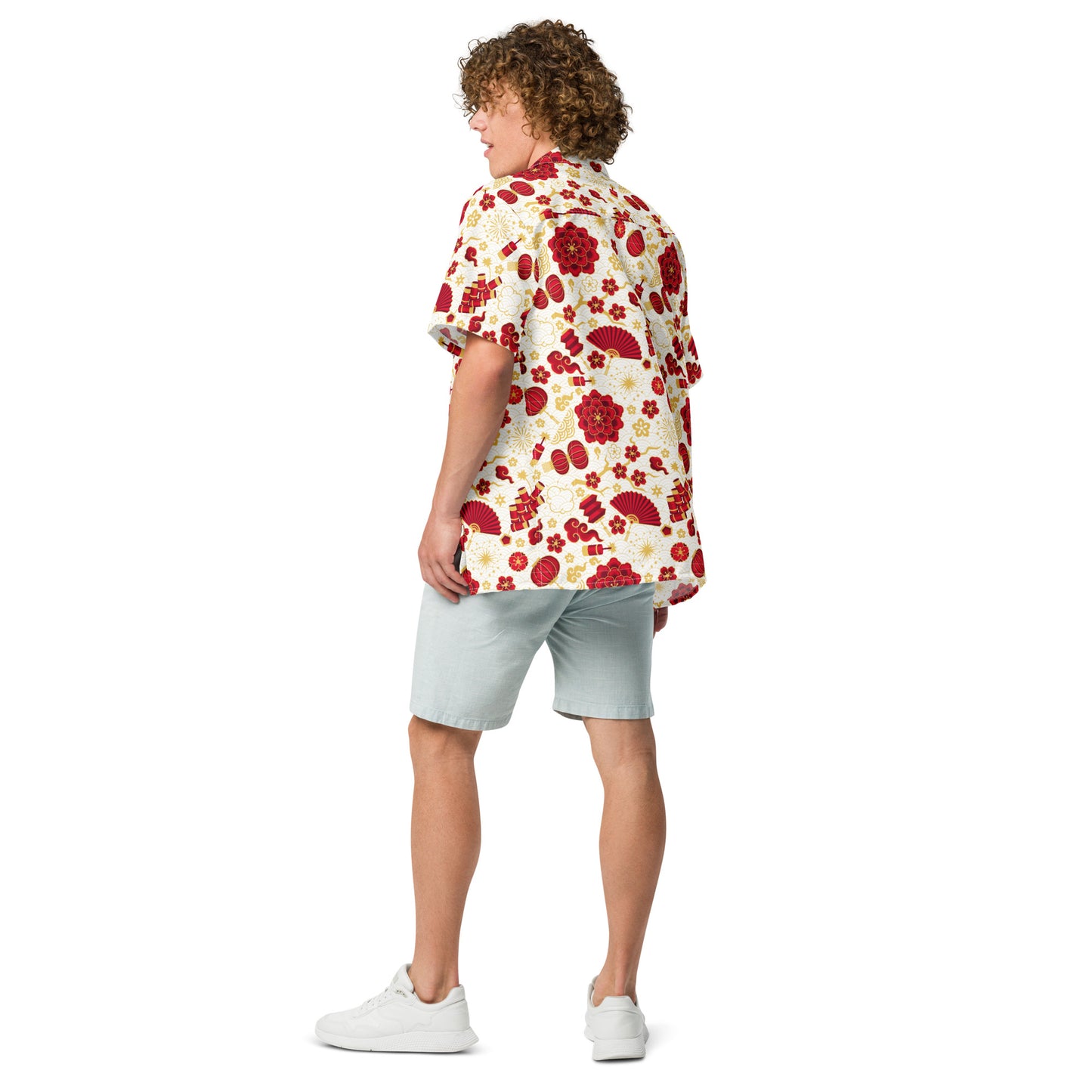 Wear the Beauty of Japan - Flower Fan Unisex Button Shirt