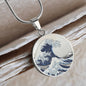 "The Great Wave off Kanagawa" Personalized Ukiyo-e Necklace