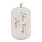 Dog Tag Initial Necklace with Custom Name in Japanese Katakana