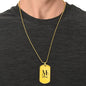 Dog Tag Initial Necklace with Custom Name in Japanese Katakana