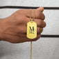 Dog Tag Initial Necklace with Custom Name in Japanese Katakana