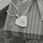 Kanji "Love" Heart Necklace - Custom Engraved Back, Japanese Pendant, Romantic Gift for Her, Love Symbol Jewelry