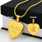 Kanji "Love" Heart Necklace - Custom Engraved Back, Japanese Pendant, Romantic Gift for Her, Love Symbol Jewelry