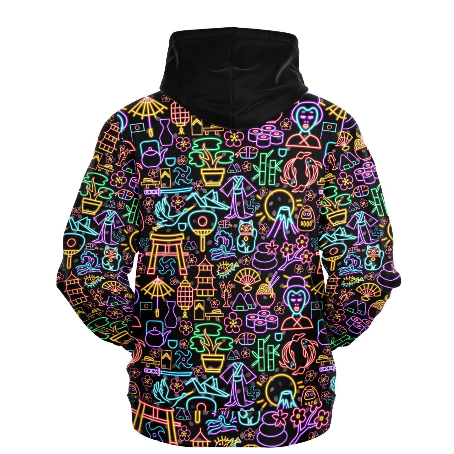 Neon Japan Hoodie Black