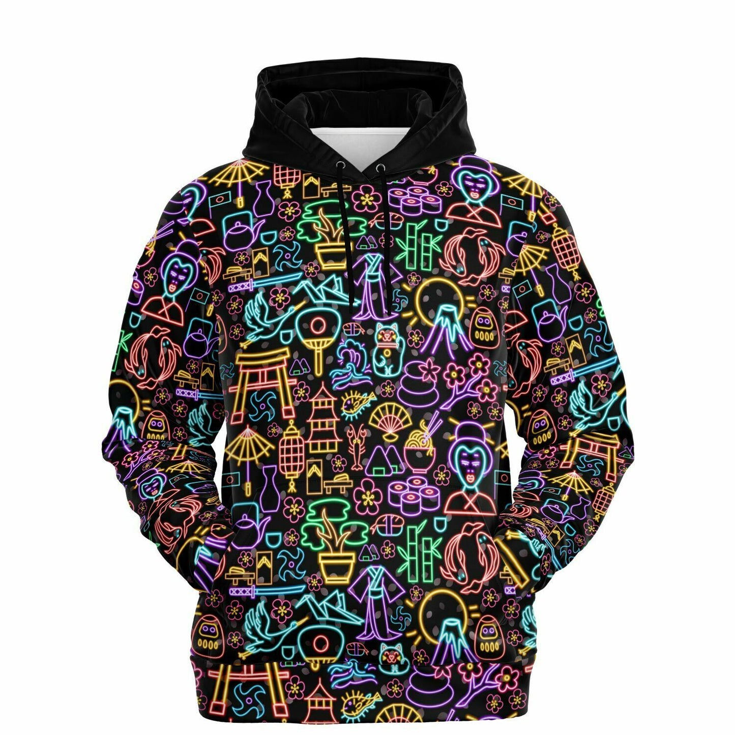 Neon Japan Hoodie Black