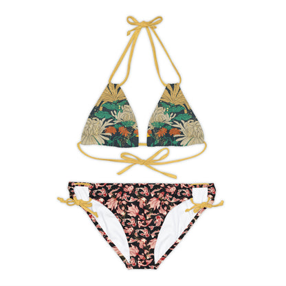 Japanese Koi Fish & Flower Strappy Bikini Set