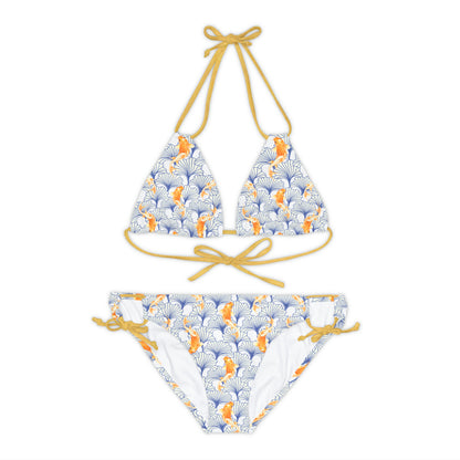 Japanese Orange Koi Fish - Strappy Bikini Set