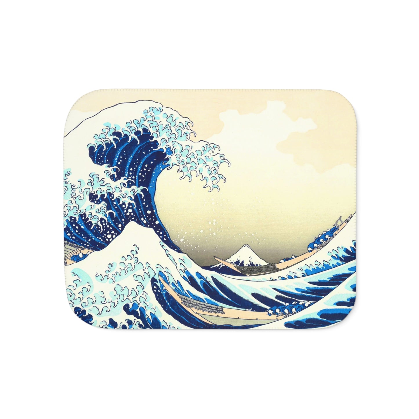 "The Great Wave" Sherpa Blanket - Cozy Japanese Art Throw