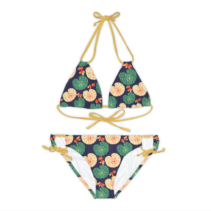 Japanese Goldfish with Lotus Leaf - Strappy Bikini Set