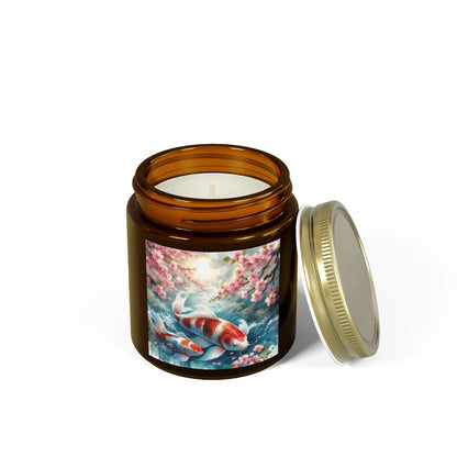 Koi Fish & Cherry Blossom Candle - Elegant Japanese-Inspired Scented Candle