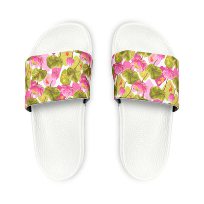 Japanese Koi Fish with Pink Lotus - Women's Sandals