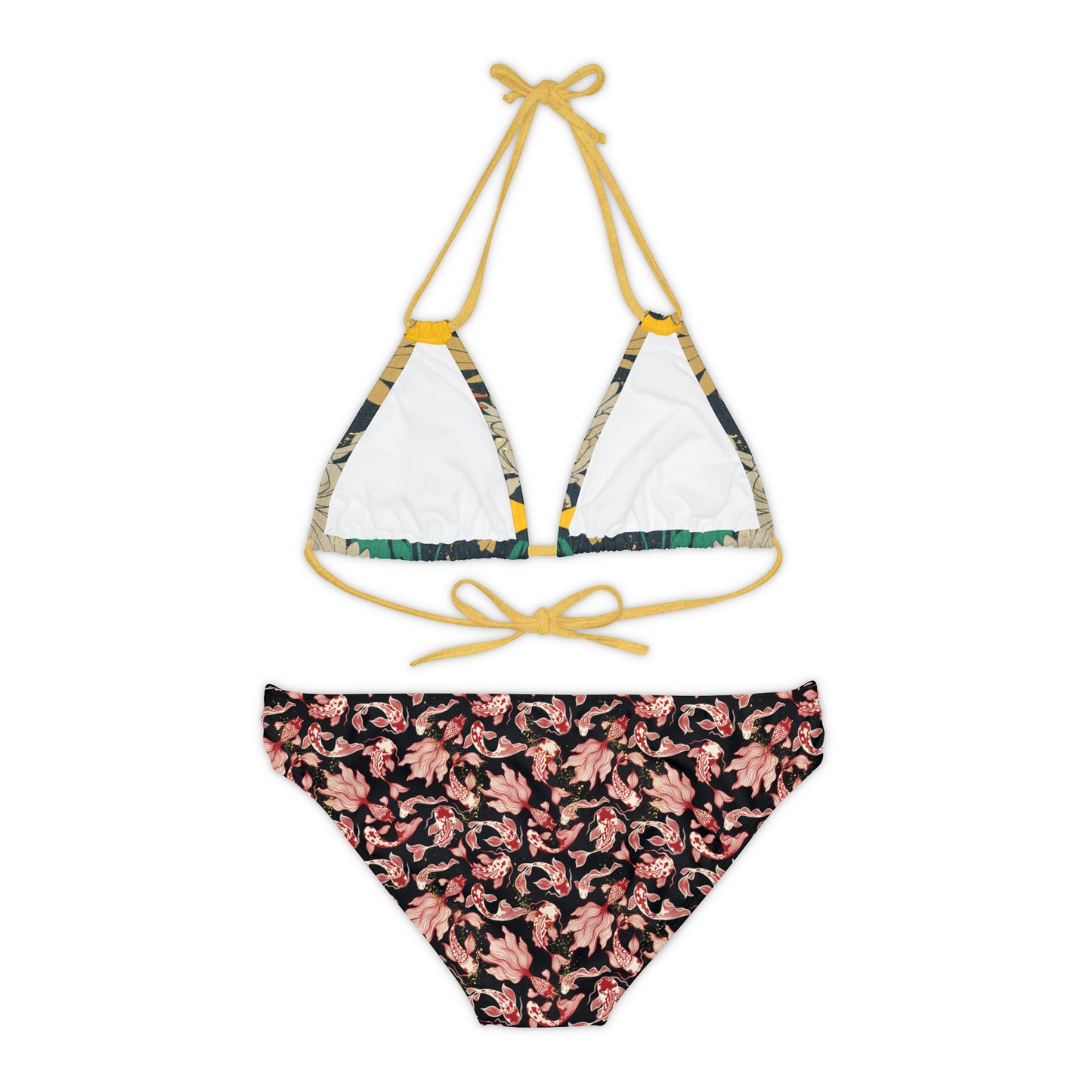 Japanese Koi Fish & Flower Strappy Bikini Set