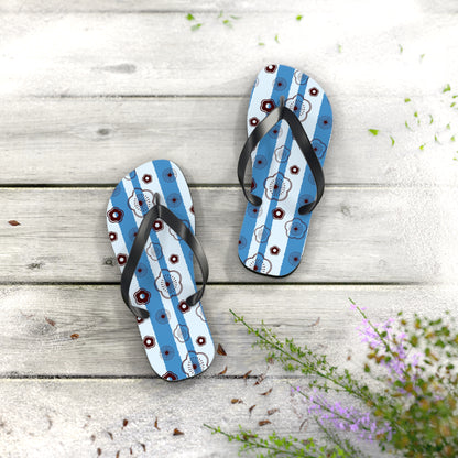 Japanese Sakura with Blue Stripe - Flip Flops